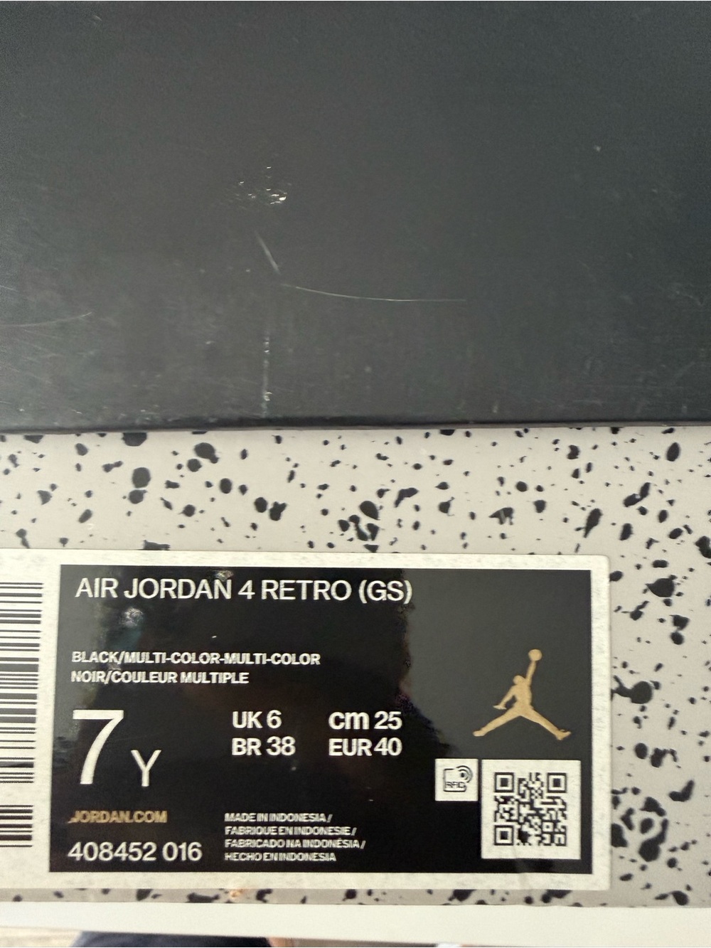 Jordan Air Jordan 4 Retro (GS) Black Multi-Color Youth Shoes